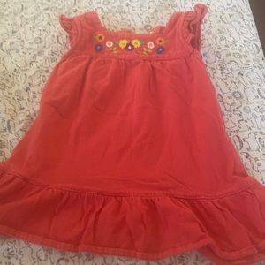 Red Carter's Dress with Embroidery